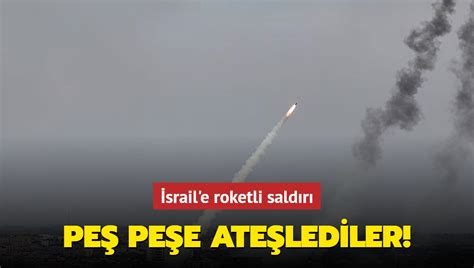 Lübnandan İsraile roketli saldırı Peş peşe ateşlediler